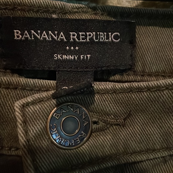 Banana Republic Skinny Fit Olive Green Jeans Size 29/8 EUC - Picture 2 of 4